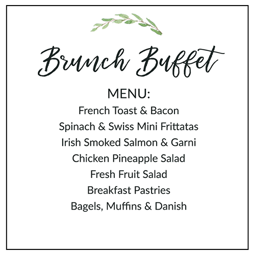Brunch Menu