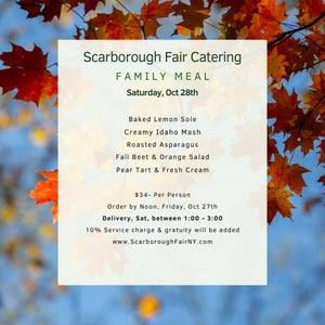 Scarborough Fair Family Meal Menu Sat102823