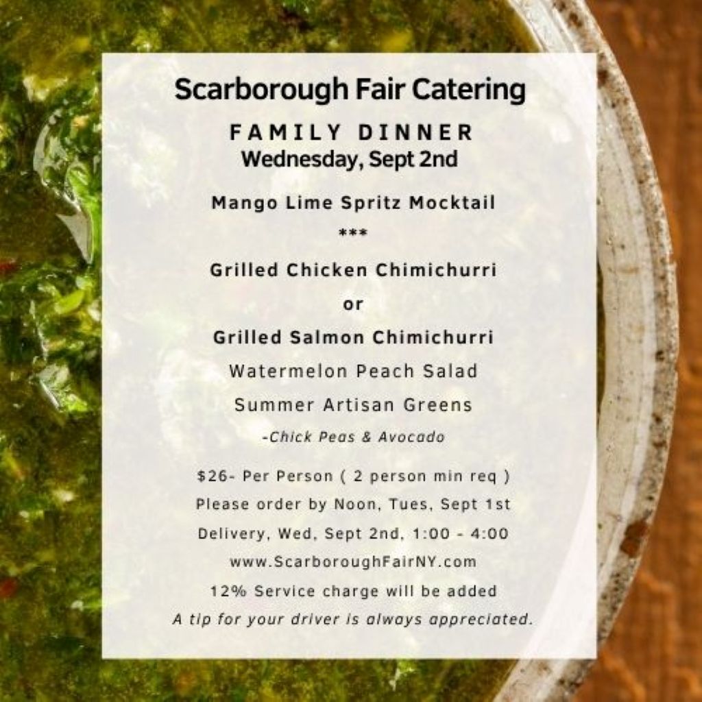 Grilled Chicken Chimichurri OR Grilled Salmon Chimichurri