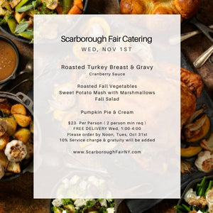 Scarborough Fair Family Meal Menu Wed 1110123