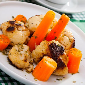 Scarborough Fair Roasted Cauliflower and Carrots