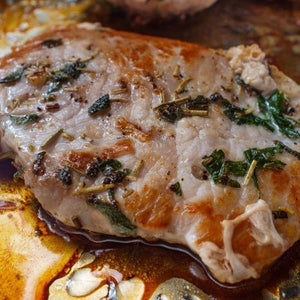 Scarborough Fair Pan Roasted Pork Chops
