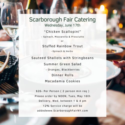 Chicken Scallopini OR Rainbow Trout