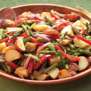 Scarborough Fair Potato Salad with Asparagus and Red Peppers